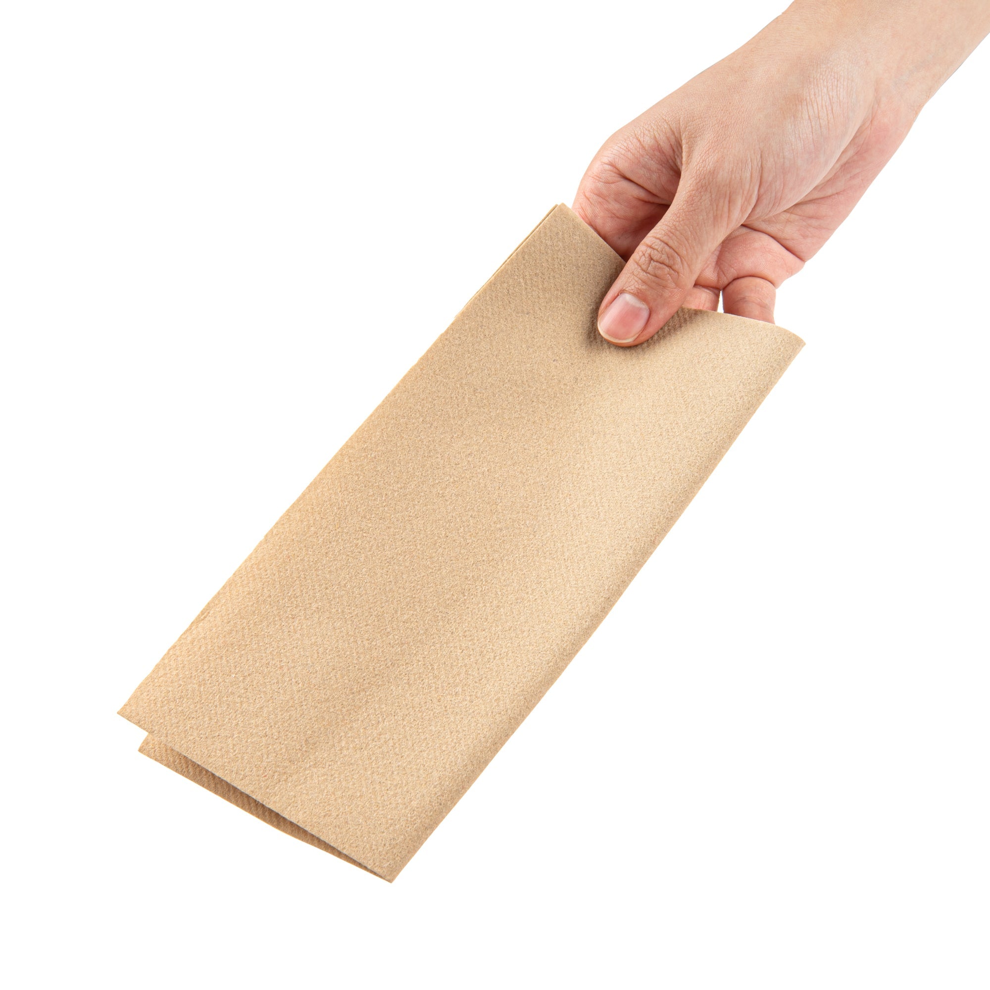 Luxenap Rectangle Kraft Paper Linen-Feel Guest Towel / Napkin - Air Laid - 15 3/4" x 7 3/4" - 50 count box