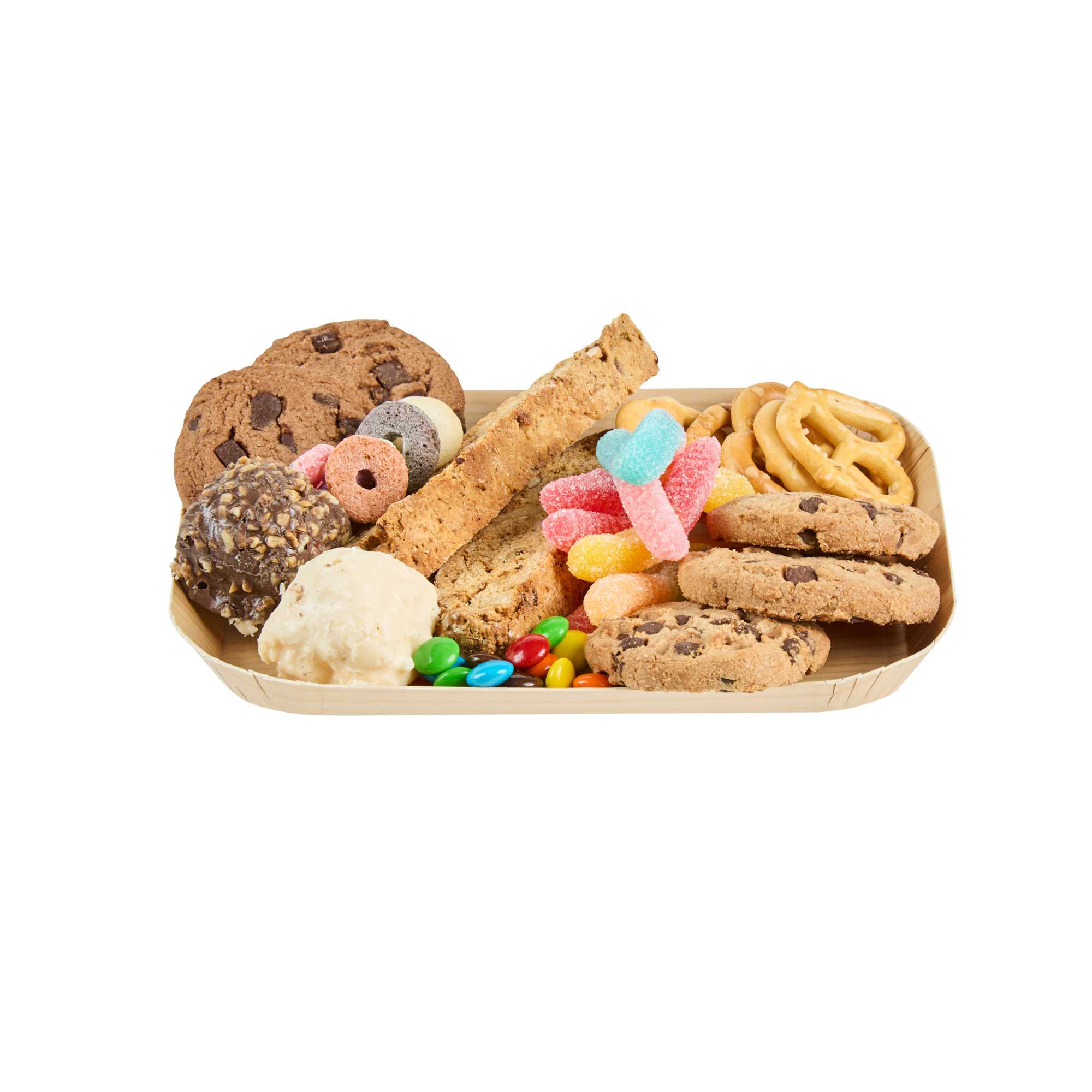 Cater Tek Rectangle Food Tray - Faux Wood - 6 1/2" x 5" - 100 count box