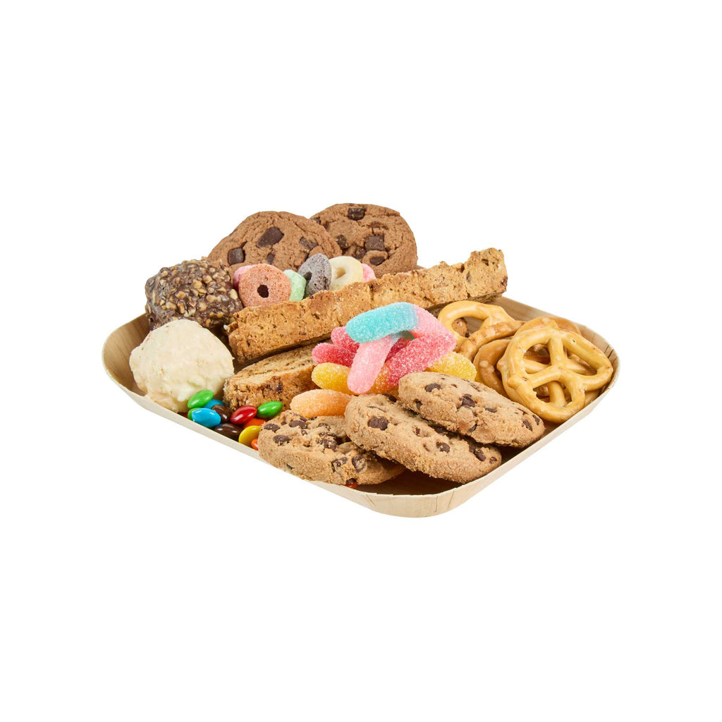 Cater Tek Rectangle Food Tray - Faux Wood - 6 1/2" x 5" - 100 count box