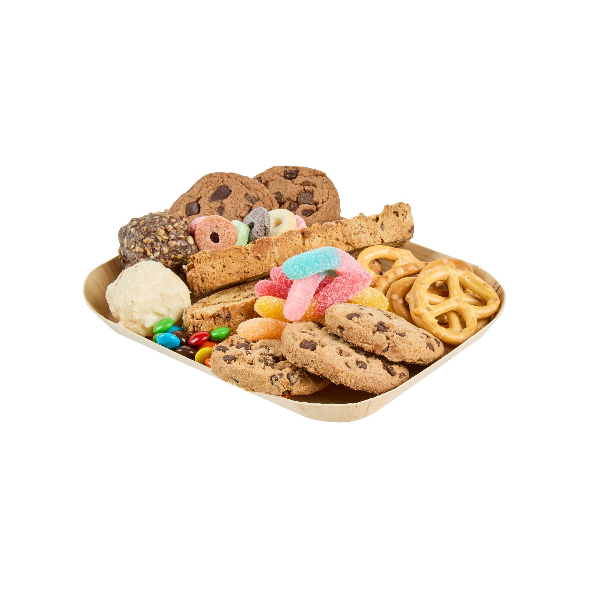Cater Tek Rectangle Food Tray - Faux Wood - 6 1/2" x 5" - 100 count box
