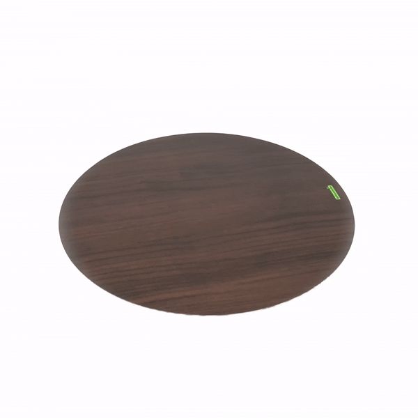 Cater Tek Round Dark Cheese / Charcuterie Board - Faux Wood - 13 3/4" x 13 3/4" - 10 count box