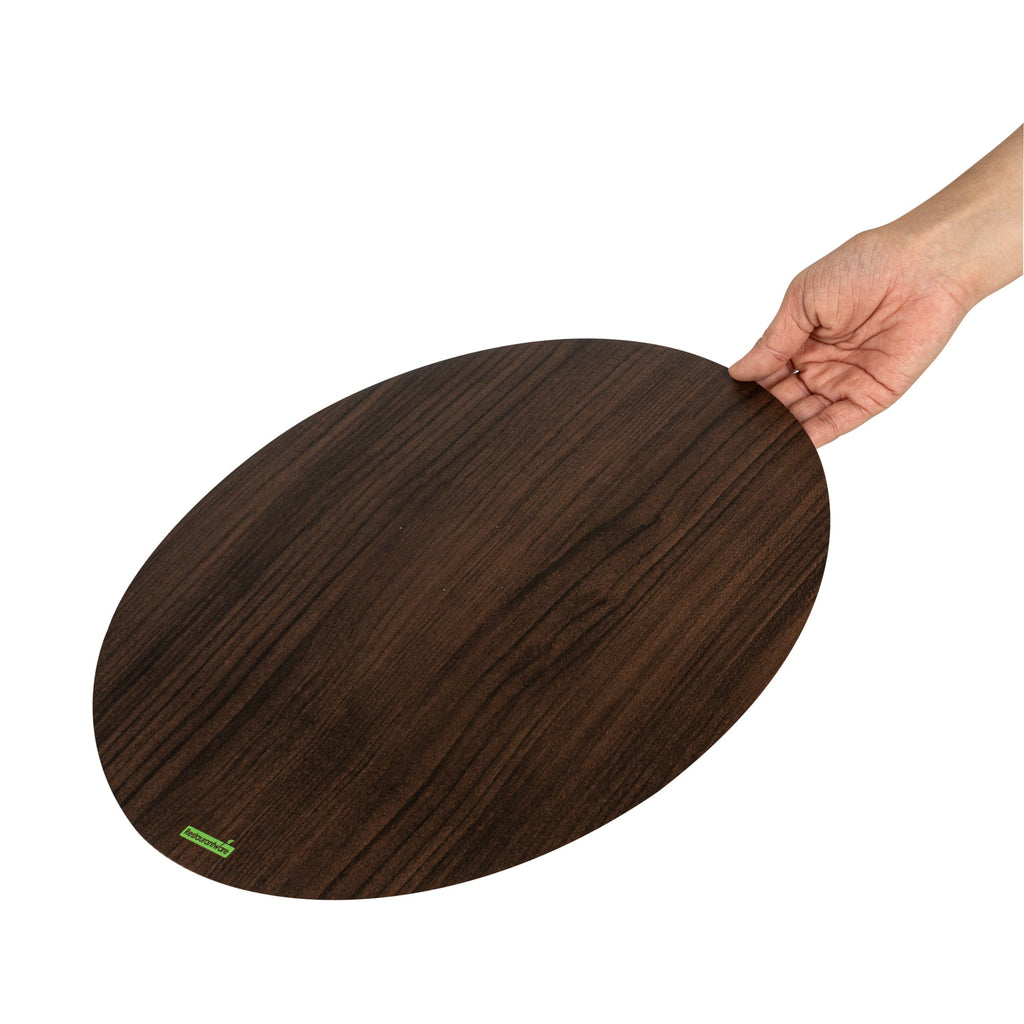 Cater Tek Round Dark Cheese / Charcuterie Board - Faux Wood - 13 3/4" x 13 3/4" - 100 count box