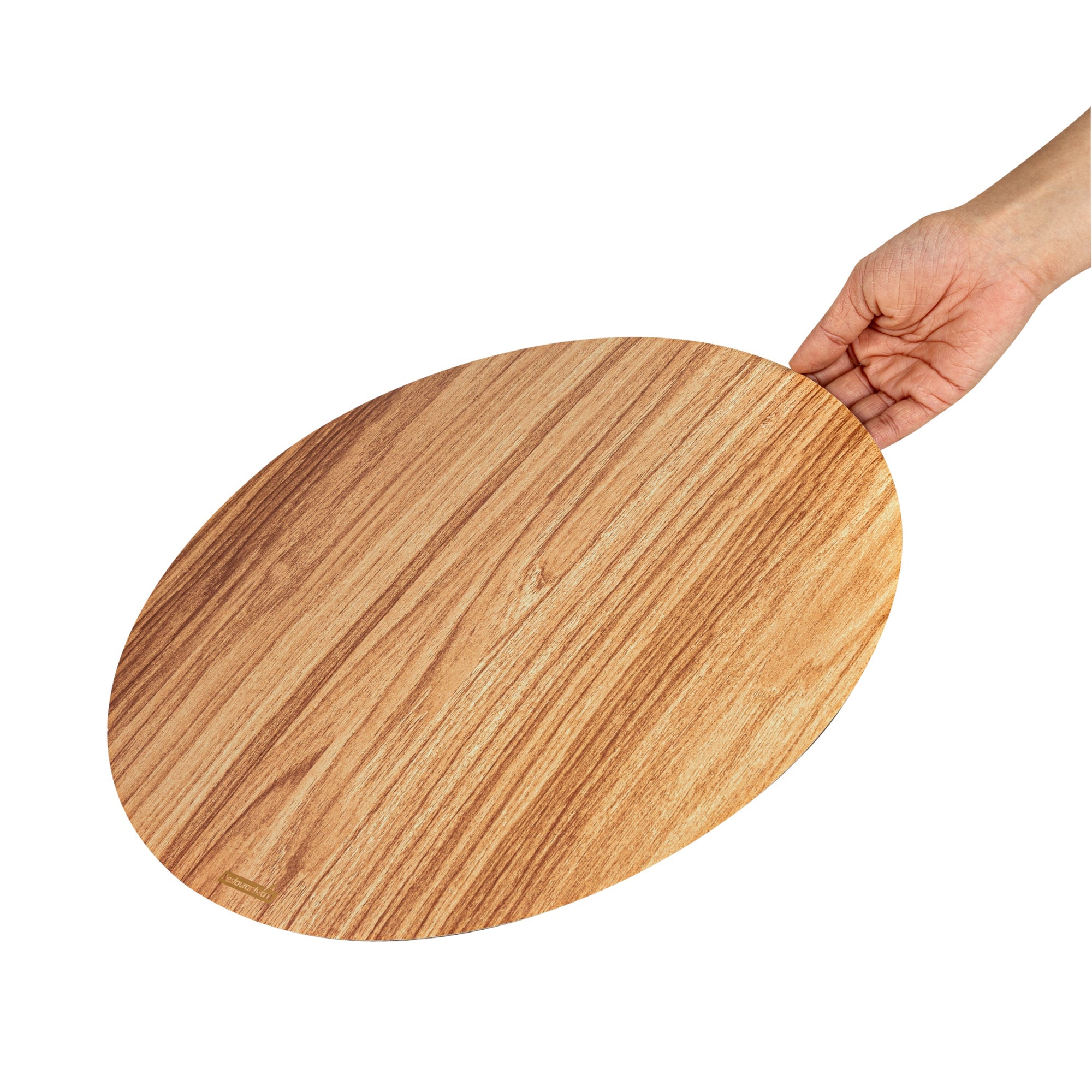 Cater Tek Round Natural Cardboard Cheese / Charcuterie Board - Faux Wood - 13 3/4" x 13 3/4" - 10 count box