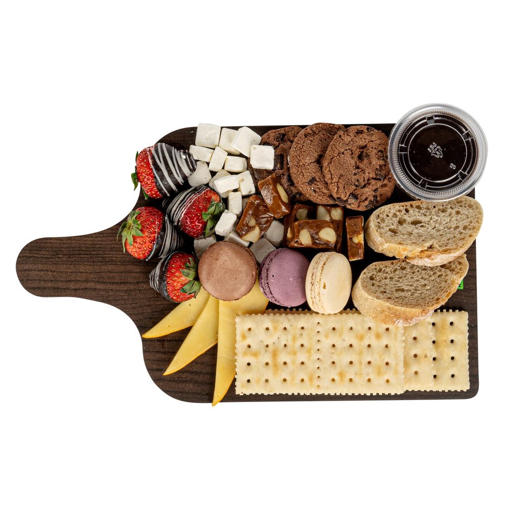 Cater Tek Dark Cheese / Charcuterie Board - Faux Wood - 11 3/4" x 7" - 10 count box