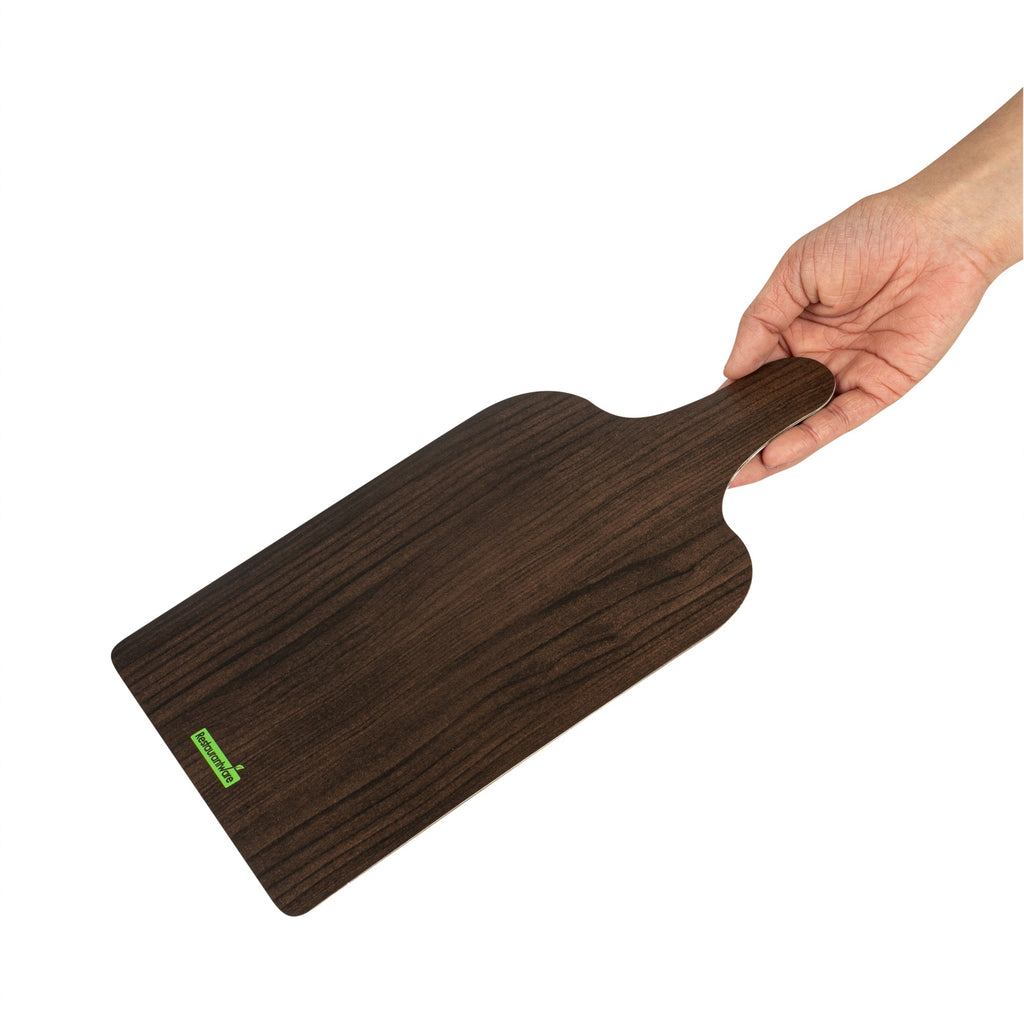 Cater Tek Dark Cheese / Charcuterie Board - Faux Wood - 11 3/4" x 7" - 10 count box