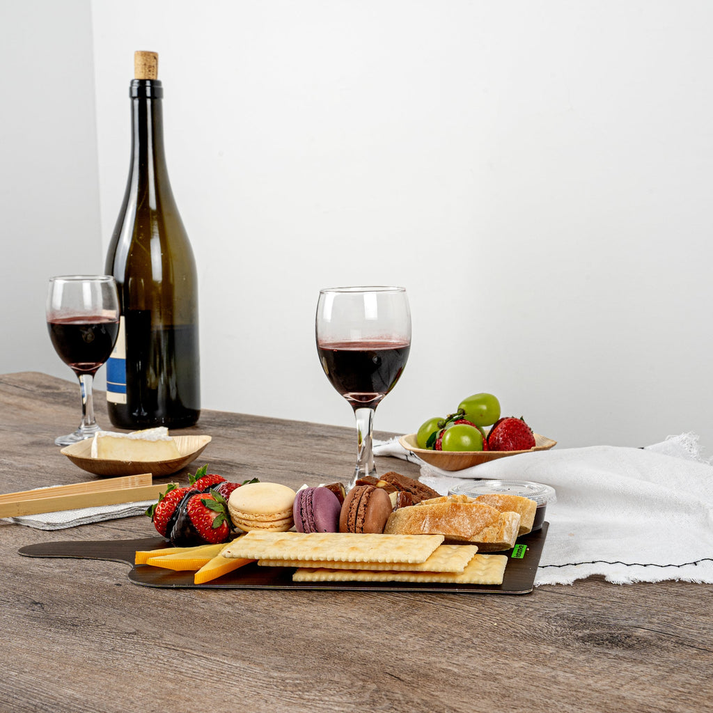Cater Tek Dark Cheese / Charcuterie Board - Faux Wood - 11 3/4" x 7" - 10 count box