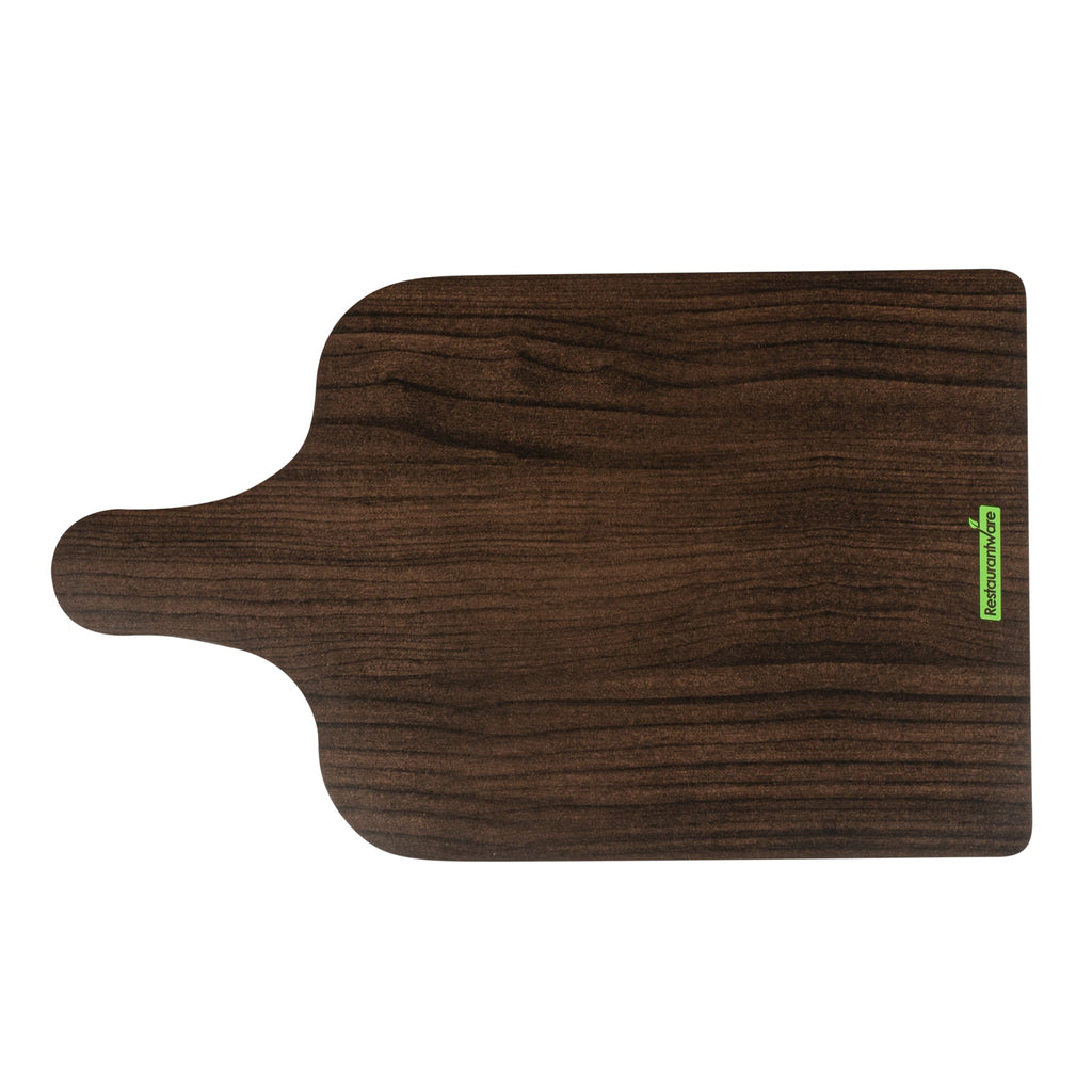 Cater Tek Dark Cheese / Charcuterie Board - Faux Wood - 11 3/4" x 7" - 100 count box