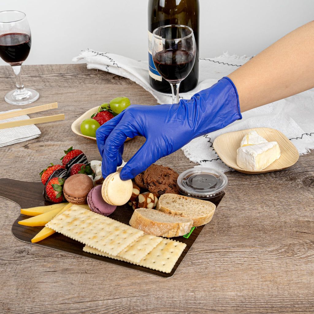 Cater Tek Dark Cheese / Charcuterie Board - Faux Wood - 11 3/4" x 7" - 100 count box