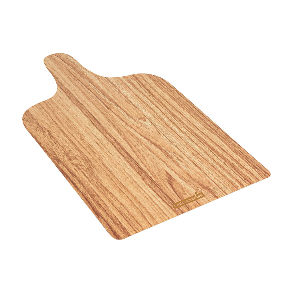 Cater Tek Natural Cheese / Charcuterie Board - Faux Wood - 11 3/4" x 7" - 10 count box
