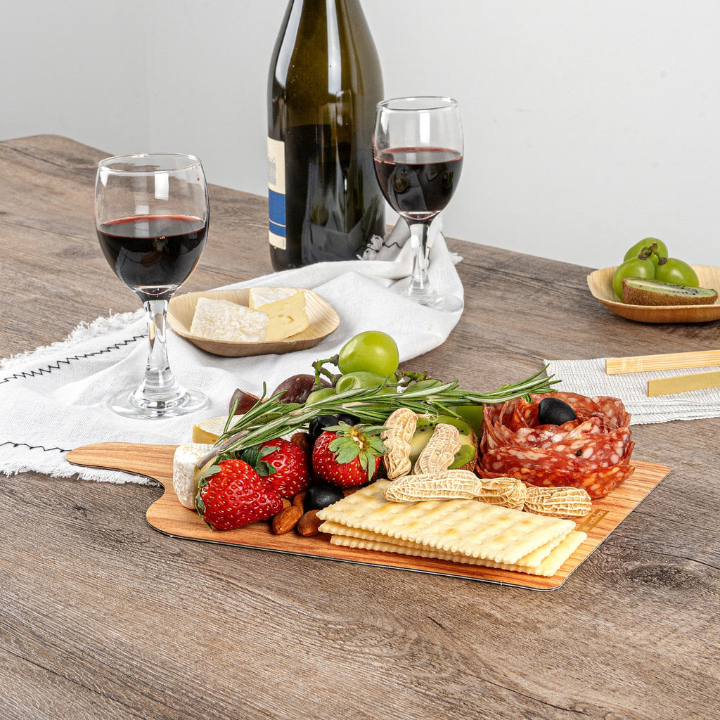 Cater Tek Natural Cheese / Charcuterie Board - Faux Wood - 11 3/4" x 7" - 100 count box