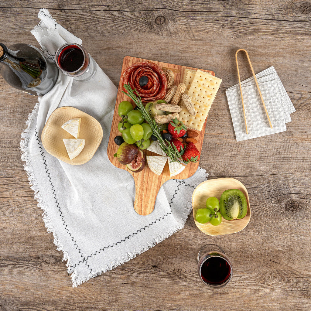 Cater Tek Natural Cheese / Charcuterie Board - Faux Wood - 11 3/4" x 7" - 100 count box