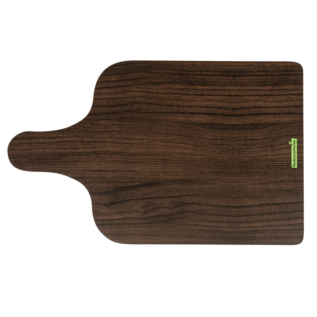Cater Tek Dark Cheese / Charcuterie Board - Faux Wood - 15 3/4" x 9 3/4" - 10 count box