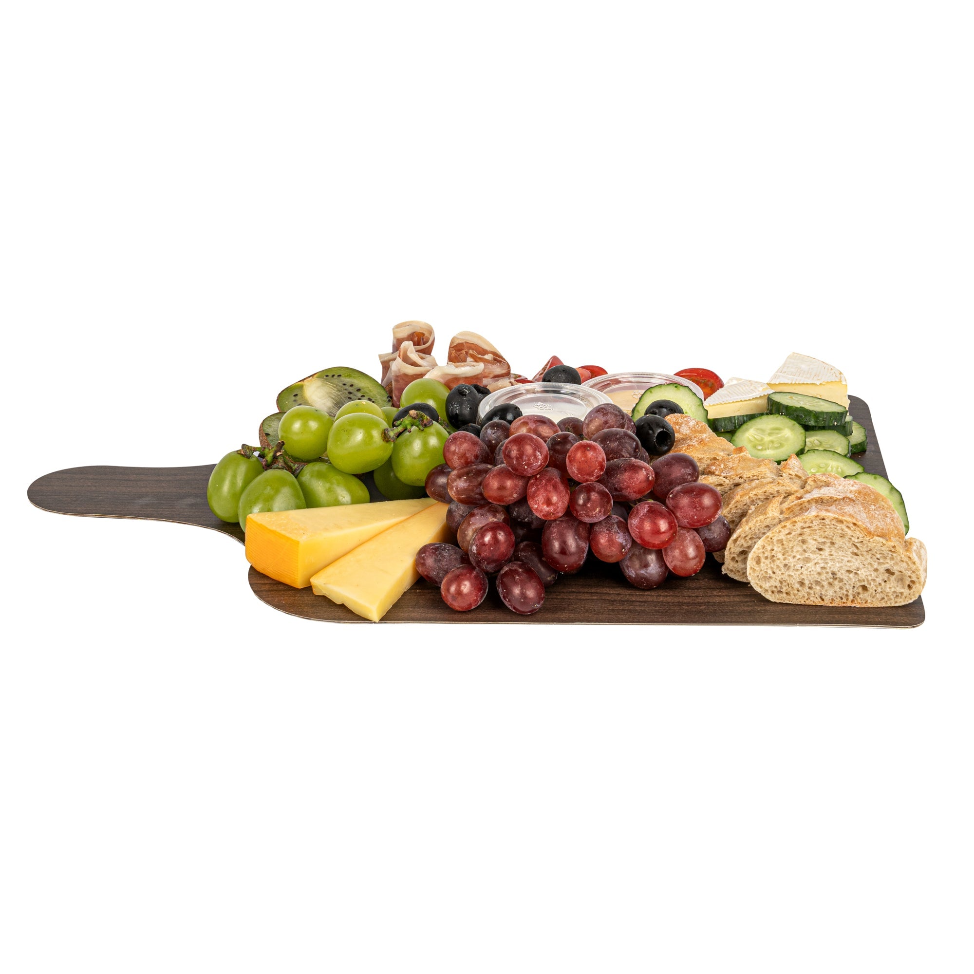 Cater Tek Dark Cheese / Charcuterie Board - Faux Wood - 15 3/4" x 9 3/4" - 100 count box