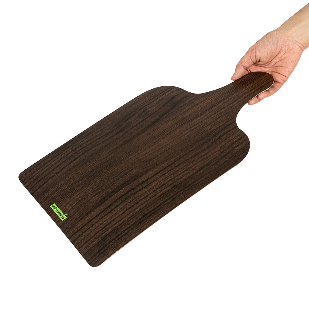 Cater Tek Dark Cheese / Charcuterie Board - Faux Wood - 15 3/4" x 9 3/4" - 100 count box