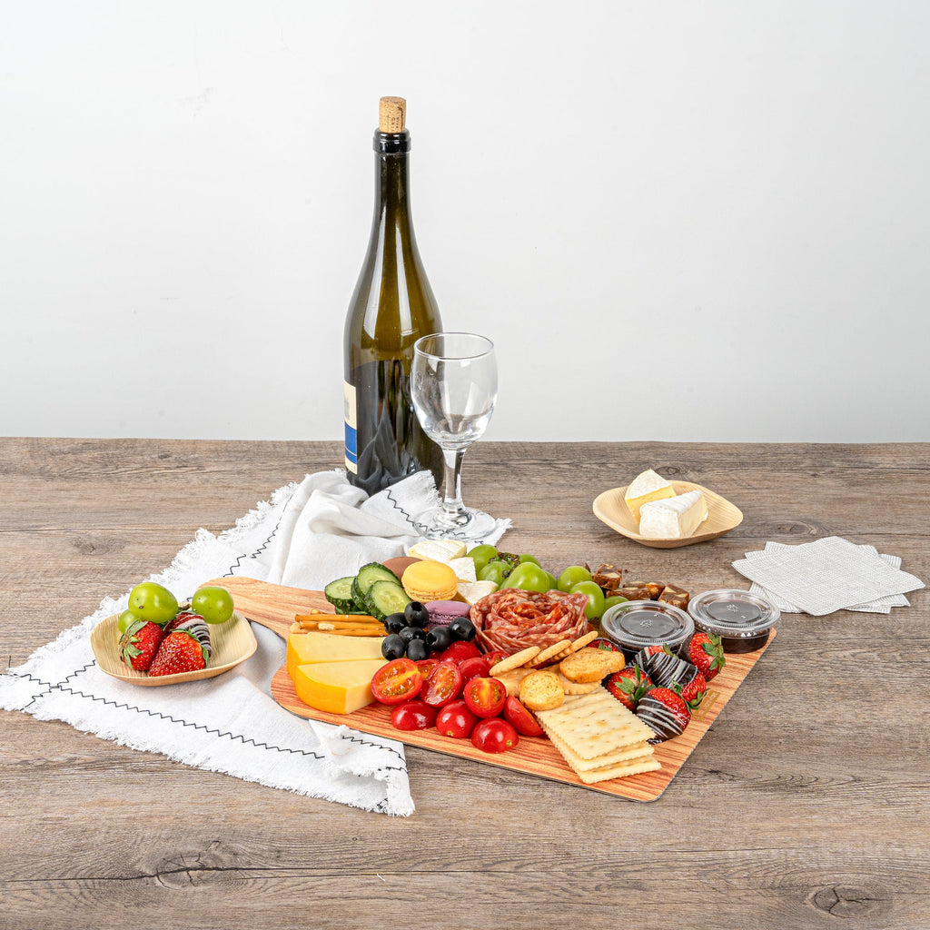 Cater Tek Natural Cheese / Charcuterie Board - Faux Wood - 15 3/4" x 9 3/4" - 10 count box