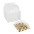 Taipei Square Clear Plastic Lid - Fits 9 1/2" Poplar Plate - 25 count box