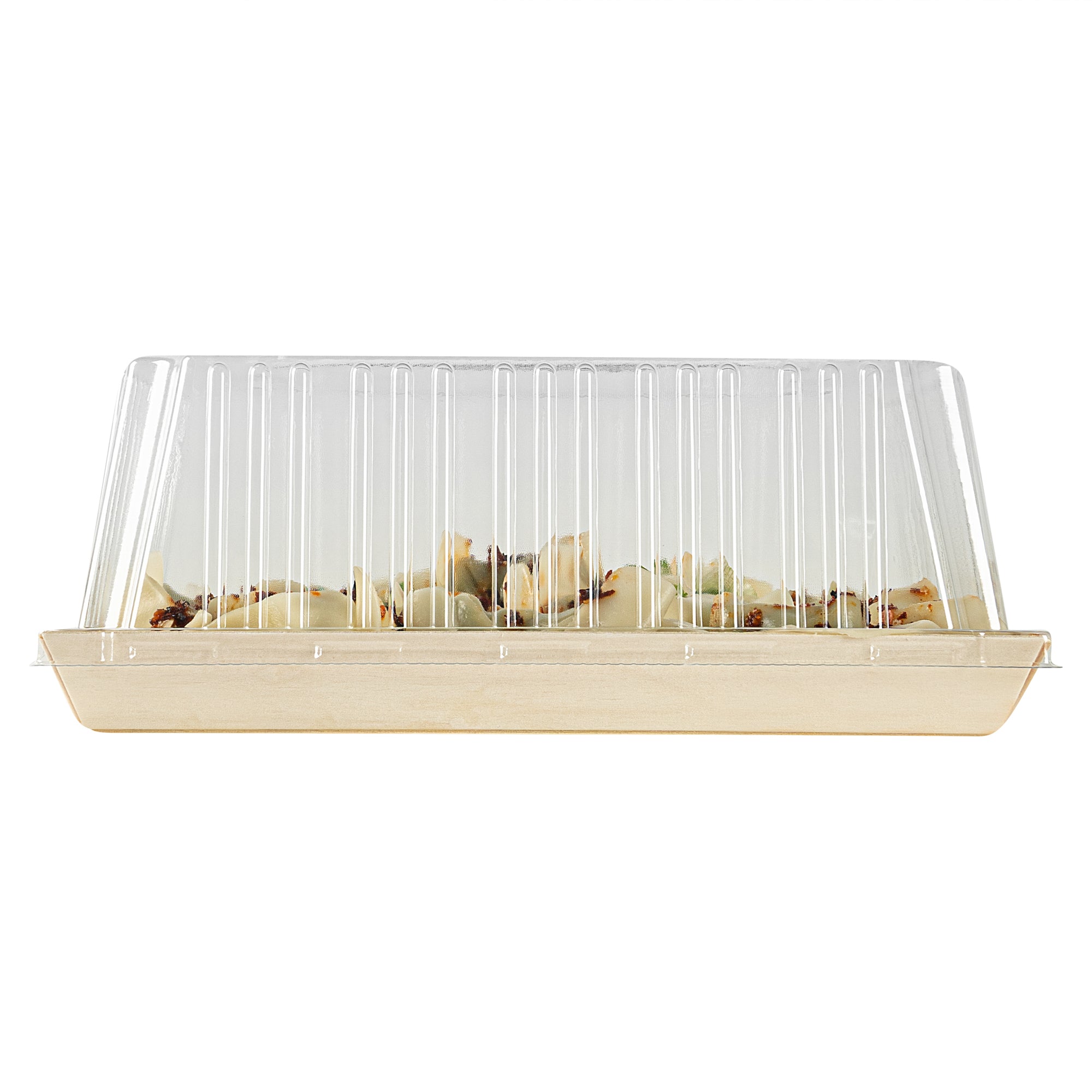 Taipei Square Clear Plastic Lid - Fits 9 1/2" Poplar Plate - 25 count box