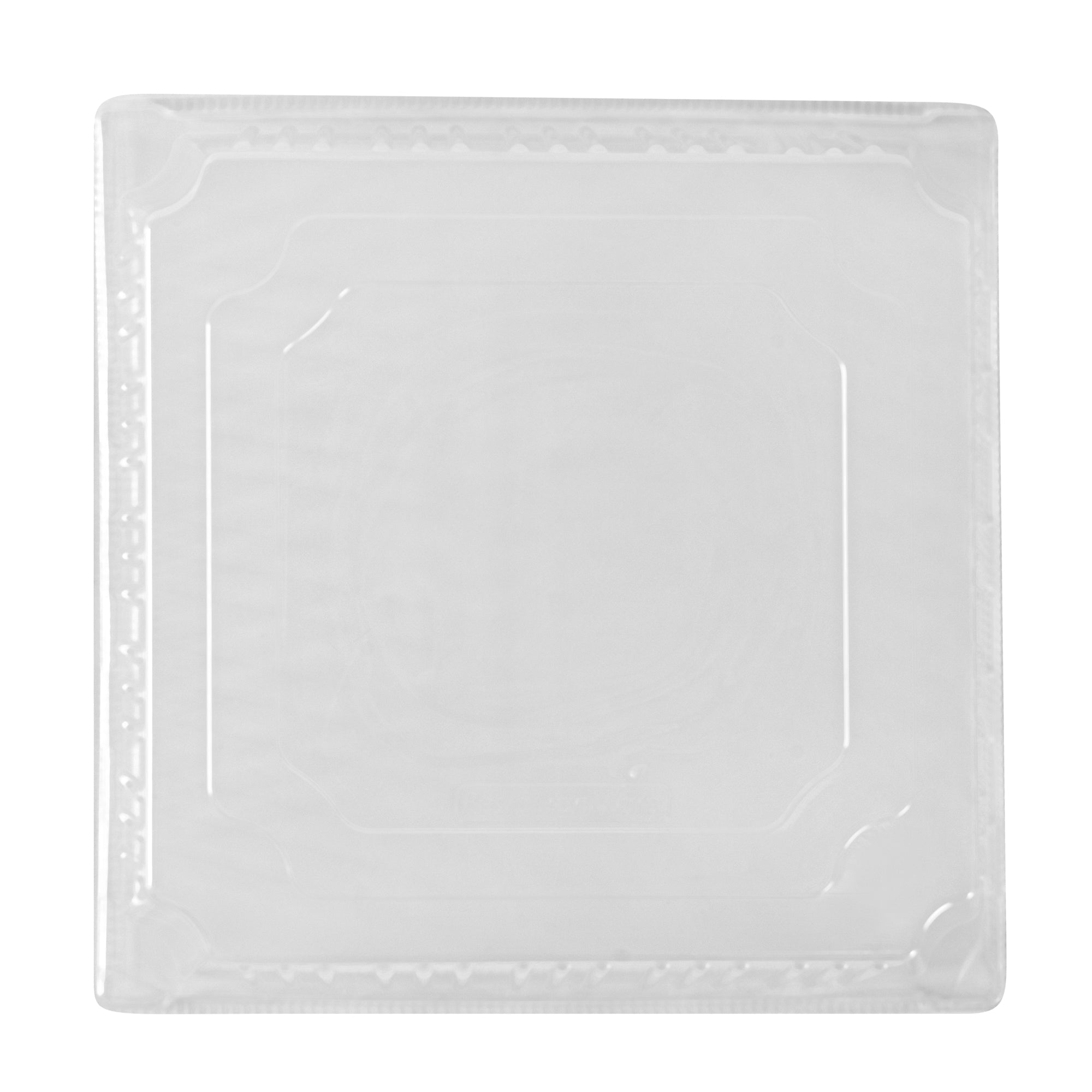 Taipei Square Clear Plastic Lid - Fits 9 1/2" Poplar Plate - 100 count box