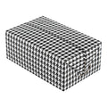 Bio Tek 47 oz Black Houndstooth Paper Lunch / Chicken Box - with Fast Top - 7" x 4 1/2" x 2 3/4" - 100 count box
