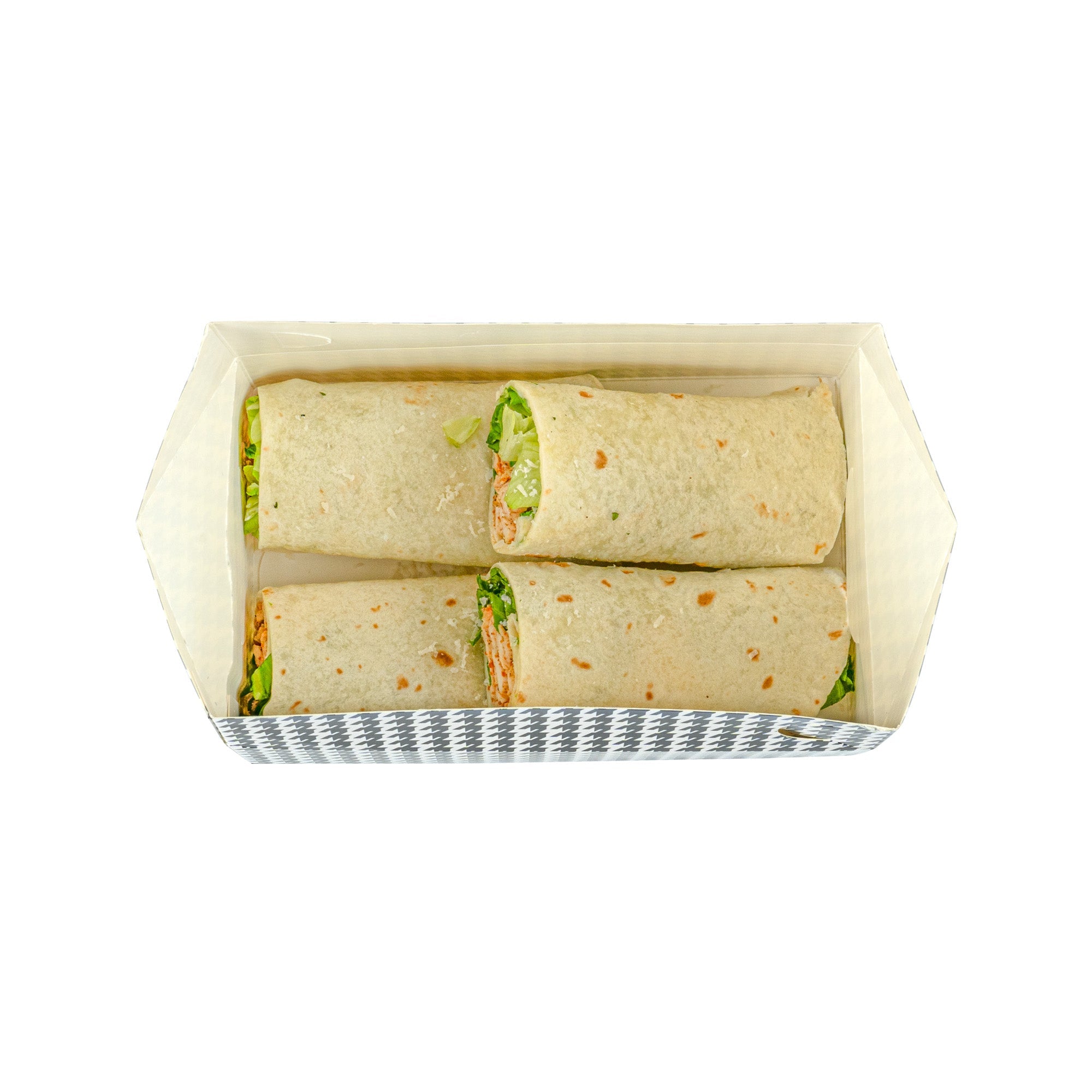 Bio Tek 47 oz Black Houndstooth Paper Lunch / Chicken Box - with Fast Top - 7" x 4 1/2" x 2 3/4" - 400 count box