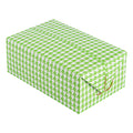 Bio Tek 47 oz Green Houndstooth Paper Lunch / Chicken Box - with Fast Top - 7" x 4 1/2" x 2 3/4" - 100 count box