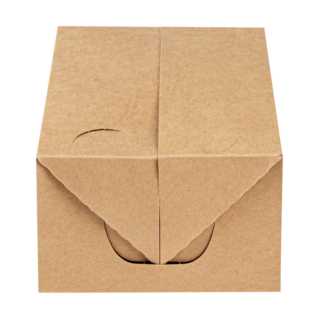 Bio Tek 47 oz Kraft Paper Lunch / Chicken Box - with Fast Top - 7" x 4 1/2" x 2 3/4" - 100 count box