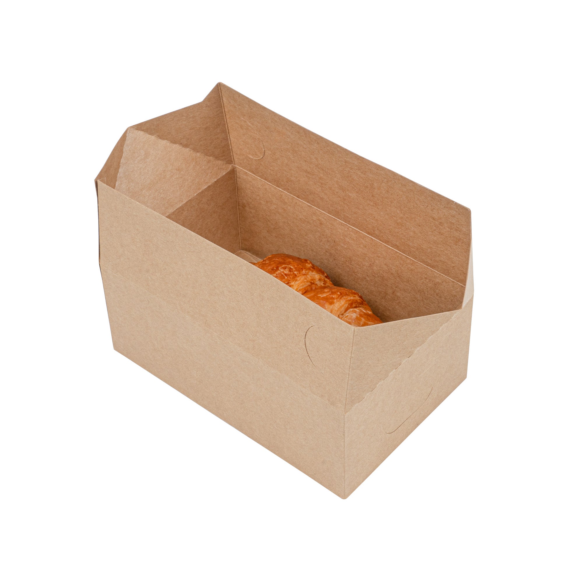 Bio Tek 47 oz Kraft Paper Lunch / Chicken Box - with Fast Top - 7" x 4 1/2" x 2 3/4" - 400 count box