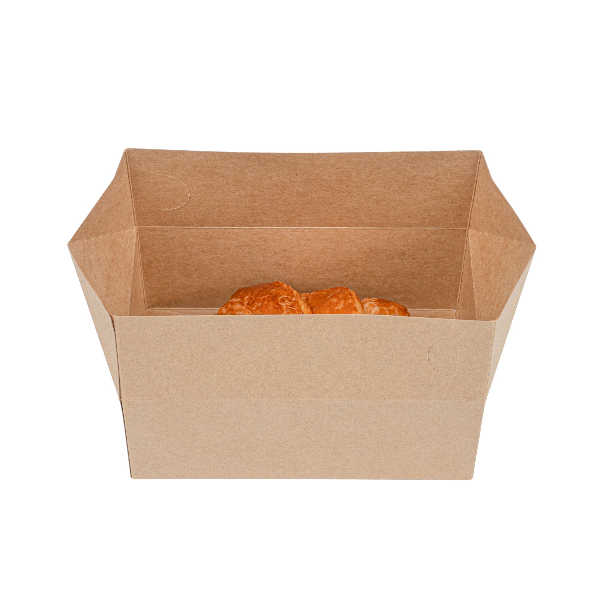 Bio Tek 47 oz Kraft Paper Lunch / Chicken Box - with Fast Top - 7" x 4 1/2" x 2 3/4" - 400 count box