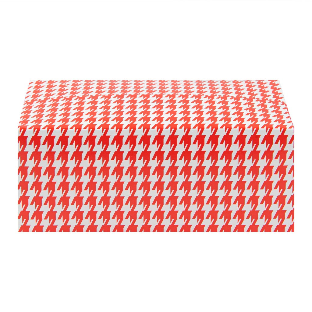 Bio Tek 47 oz Red Houndstooth Paper Lunch / Chicken Box - with Fast Top - 7" x 4 1/2" x 2 3/4" - 100 count box