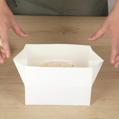 Bio Tek 47 oz White Paper Lunch / Chicken Box - with Fast Top - 7" x 4 1/2" x 2 3/4" - 100 count box