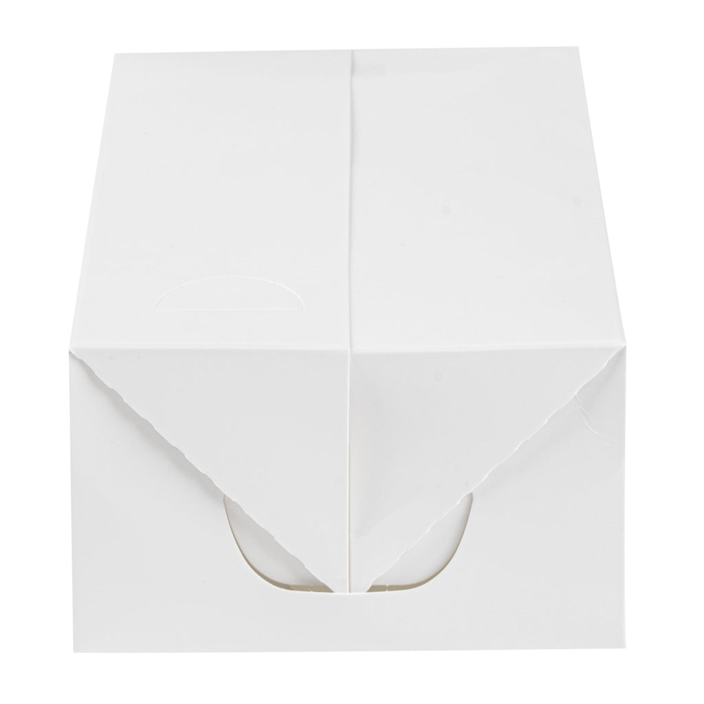 Bio Tek 47 oz White Paper Lunch / Chicken Box - with Fast Top - 7" x 4 1/2" x 2 3/4" - 100 count box