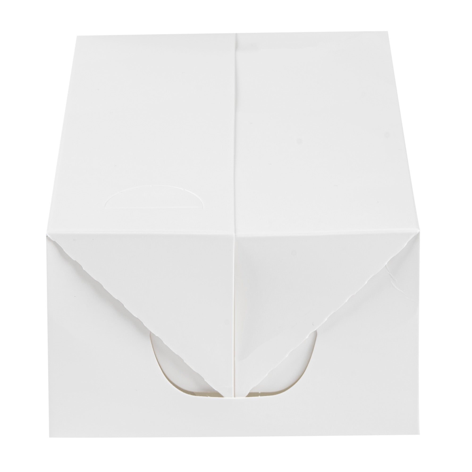 Bio Tek 47 oz White Paper Lunch / Chicken Box - with Fast Top - 7" x 4 1/2" x 2 3/4" - 400 count box