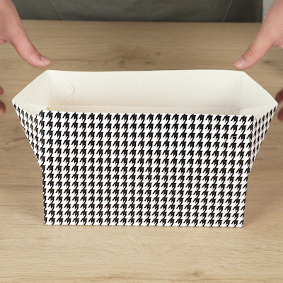 Bio Tek 71 oz Black Houndstooth Paper Lunch / Chicken Box - with Fast Top - 8 3/4" x 5" x 3" - 400 count box