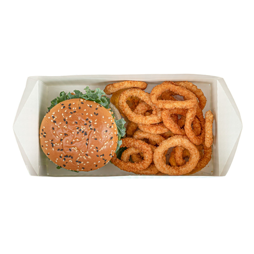 Bio Tek 71 oz Green Houndstooth Paper Lunch / Chicken Box - with Fast Top - 8 3/4" x 5" x 3" - 100 count box