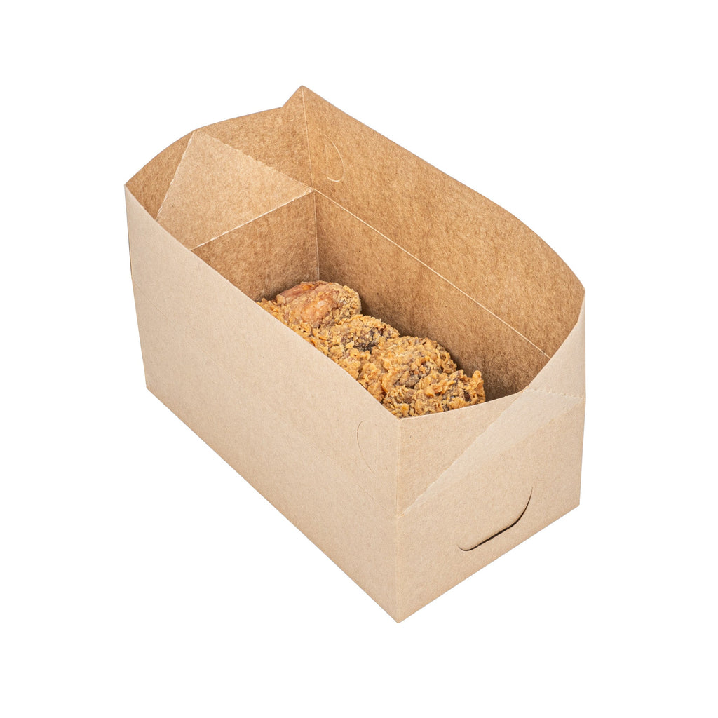 Bio Tek 71 oz Kraft Paper Lunch / Chicken Box - with Fast Top - 8 3/4" x 5" x 3" - 100 count box