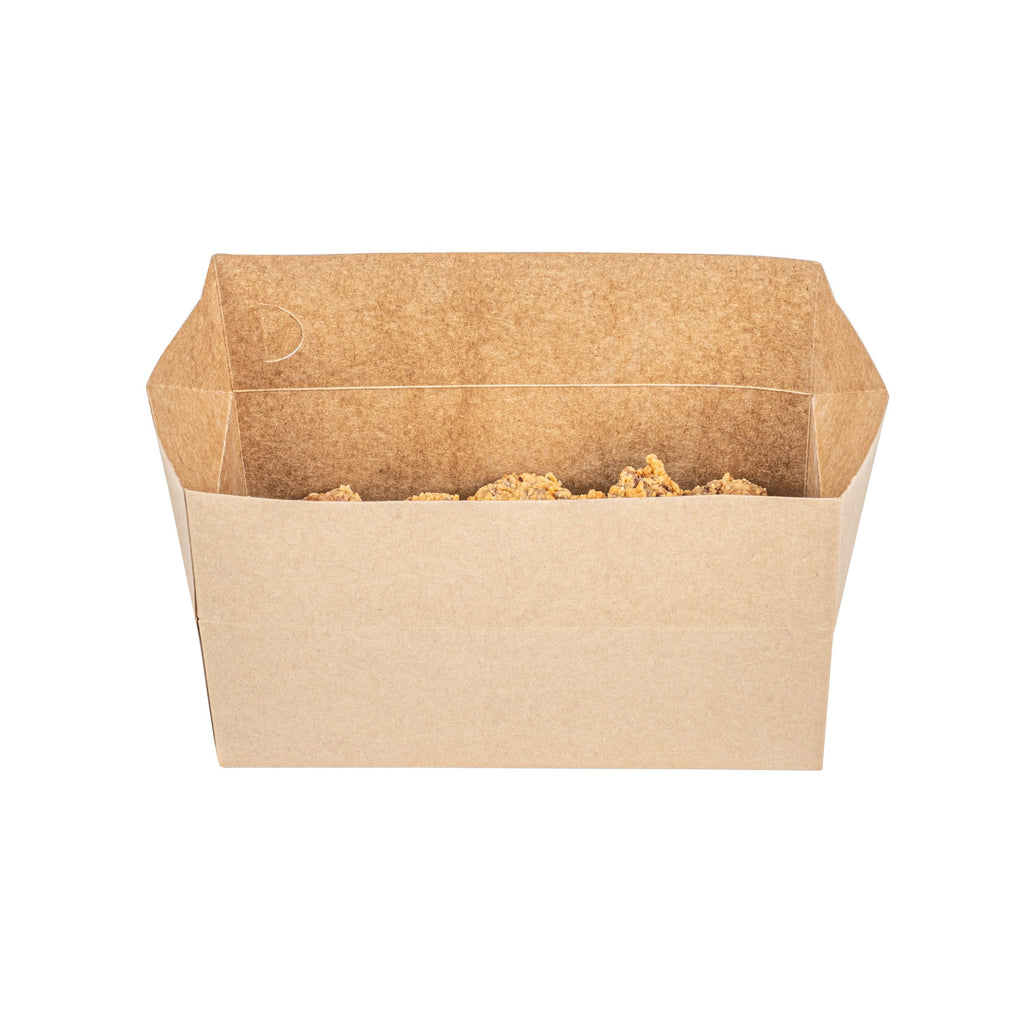 Bio Tek 71 oz Kraft Paper Lunch / Chicken Box - with Fast Top - 8 3/4" x 5" x 3" - 100 count box
