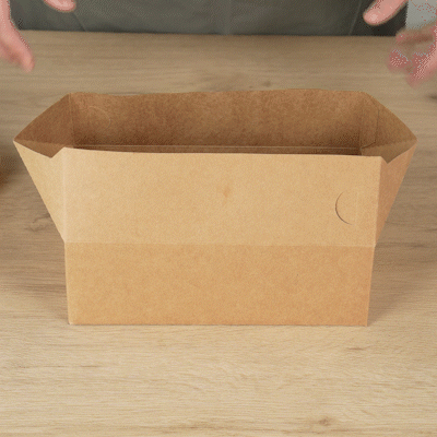 Bio Tek 71 oz Kraft Paper Lunch / Chicken Box - with Fast Top - 8 3/4" x 5" x 3" - 100 count box