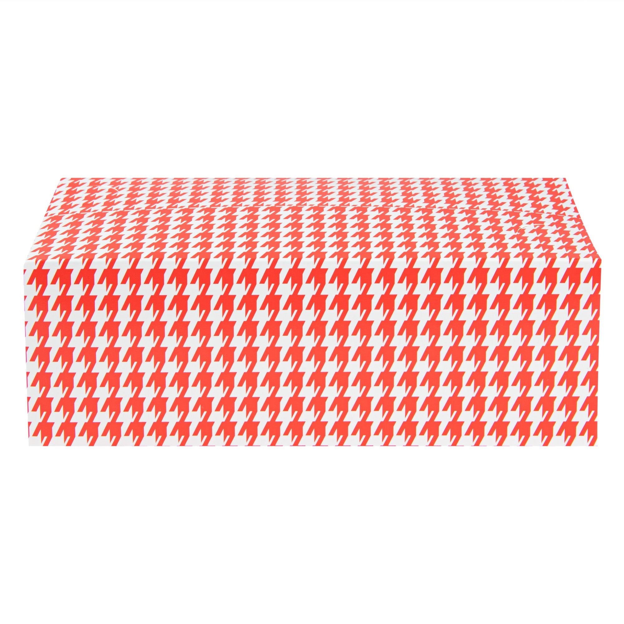 Bio Tek 71 oz Red Houndstooth Paper Lunch / Chicken Box - with Fast Top - 8 3/4" x 5" x 3" - 100 count box