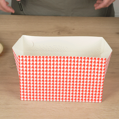 Bio Tek 71 oz Red Houndstooth Paper Lunch / Chicken Box - with Fast Top - 8 3/4" x 5" x 3" - 100 count box