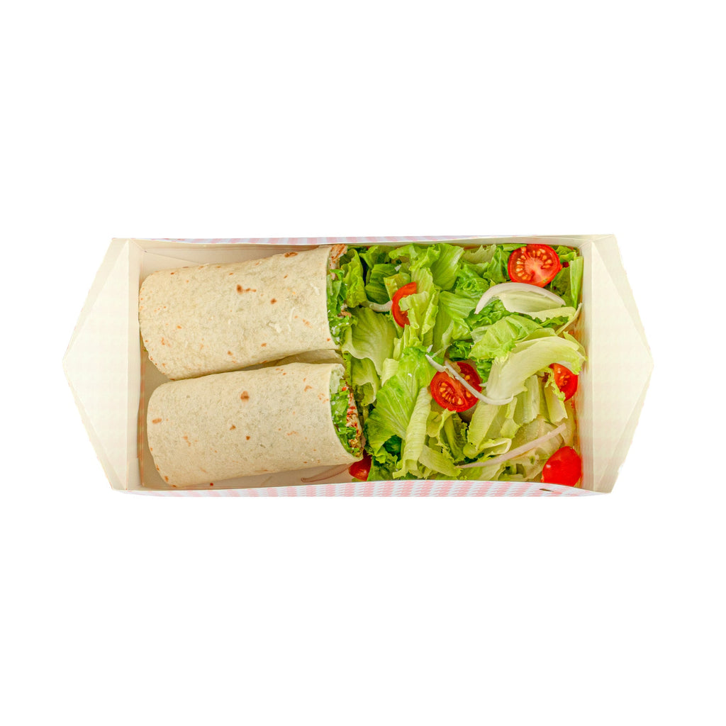 Bio Tek 71 oz Red Houndstooth Paper Lunch / Chicken Box - with Fast Top - 8 3/4" x 5" x 3" - 400 count box
