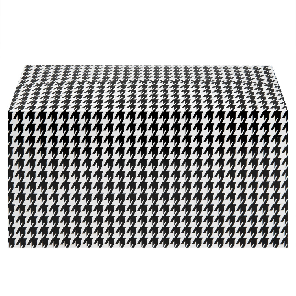 Bio Tek 80 oz Black Houndstooth Paper Lunch / Chicken Box - with Fast Top - 9" x 5" x 5" - 400 count box