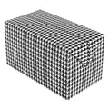 Bio Tek 80 oz Black Houndstooth Paper Lunch / Chicken Box - with Fast Top - 9" x 5" x 5" - 100 count box