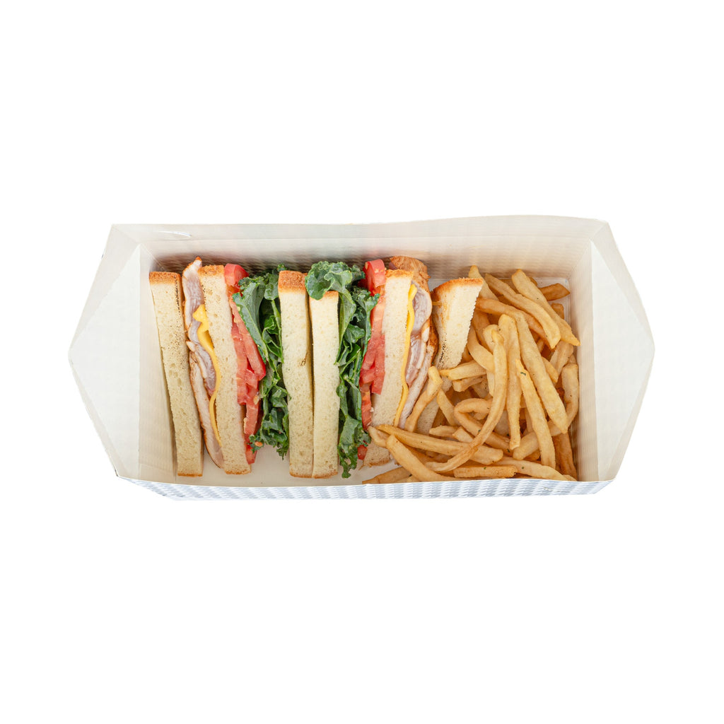 Bio Tek 80 oz Black Houndstooth Paper Lunch / Chicken Box - with Fast Top - 9" x 5" x 5" - 400 count box