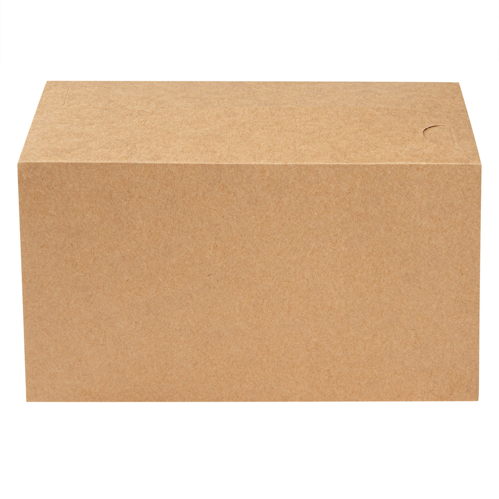 Bio Tek 80 oz Kraft Paper Lunch / Chicken Box - with Fast Top - 9" x 5" x 5" - 100 count box