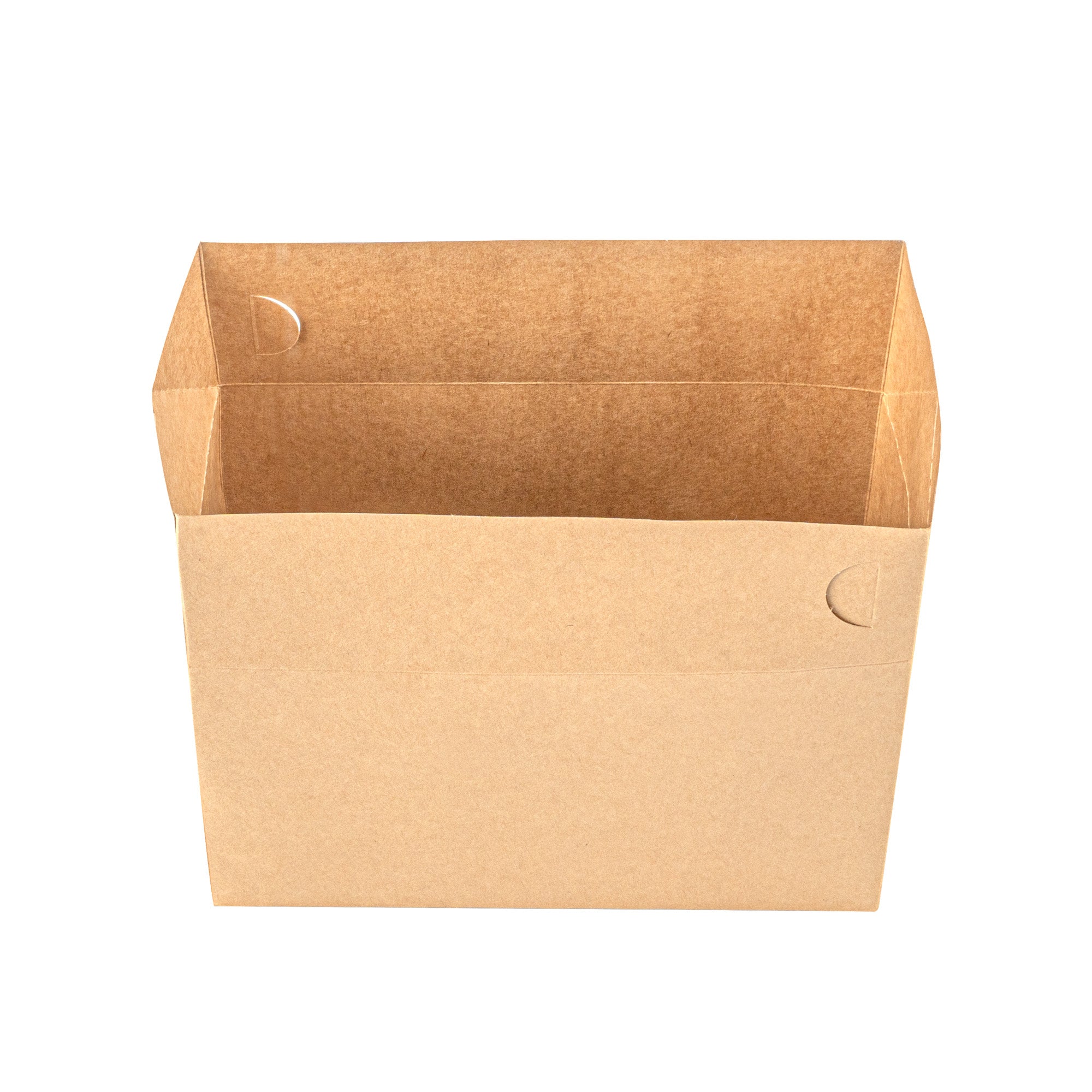 Bio Tek 80 oz Kraft Paper Lunch / Chicken Box - with Fast Top - 9" x 5" x 5" - 100 count box