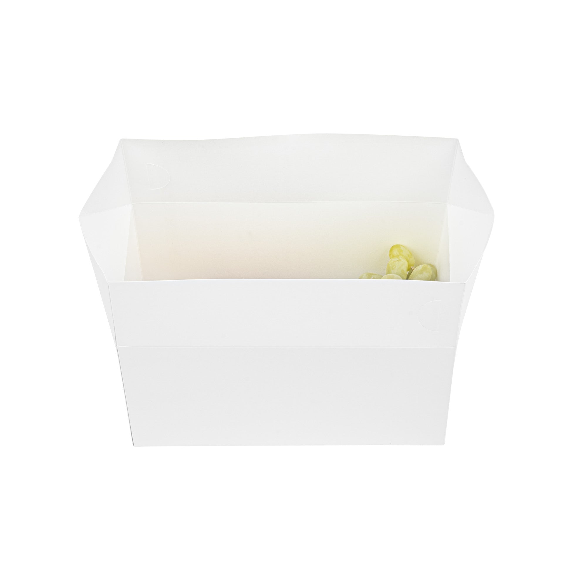 Bio Tek 80 oz White Paper Lunch / Chicken Box - with Fast Top - 9" x 5" x 5" - 100 count box