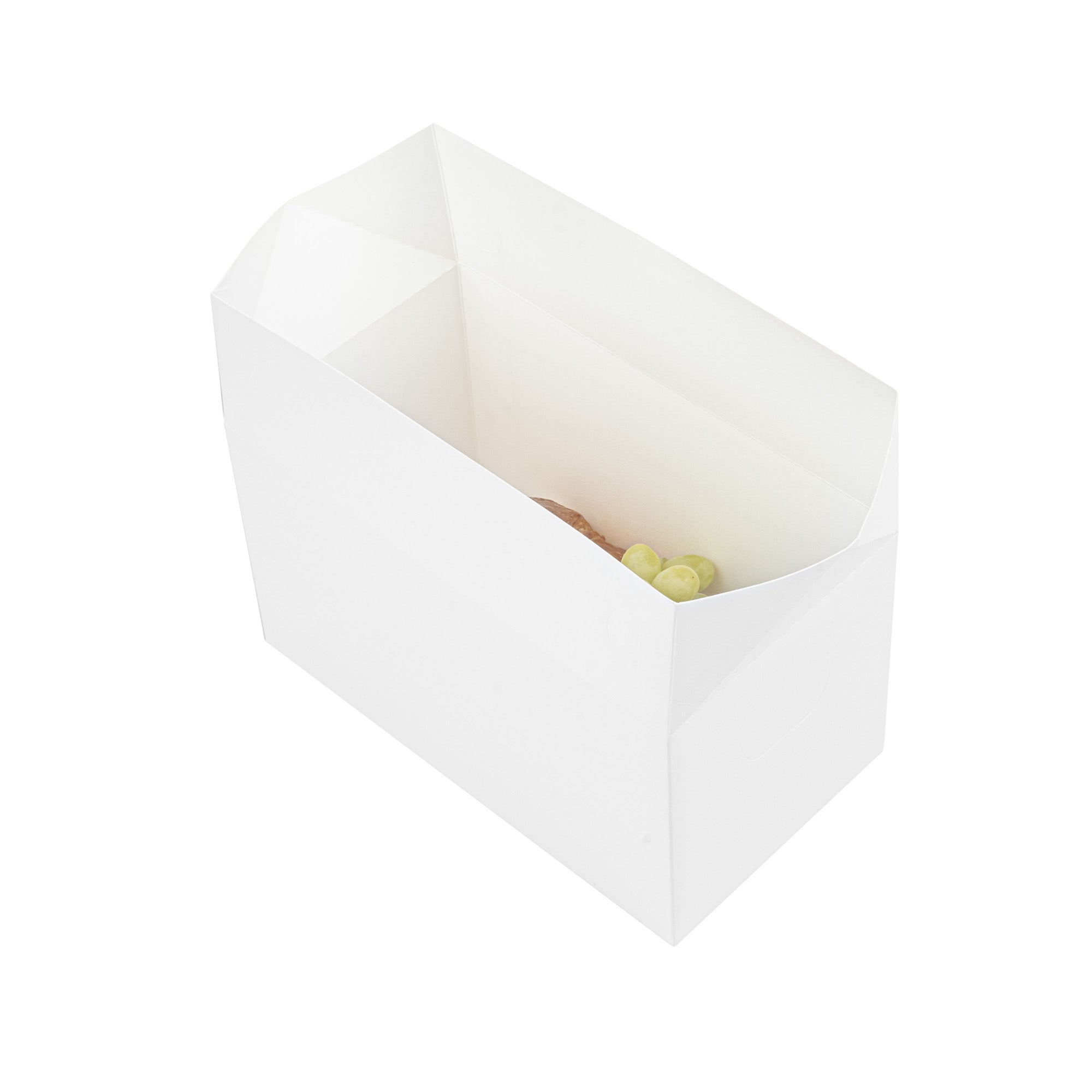 Bio Tek 80 oz White Paper Lunch / Chicken Box - with Fast Top - 9" x 5" x 5" - 400 count box