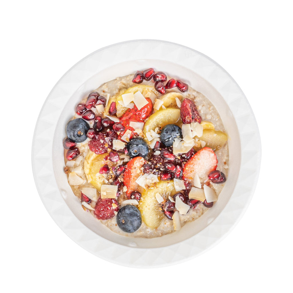 Pulp Safe No PFAS Added 16 oz White Sugarcane / Bagasse Bowl - Home Compostable, with Diamond Rim - 6 3/4" x 6 3/4" x 2" - 25 count box