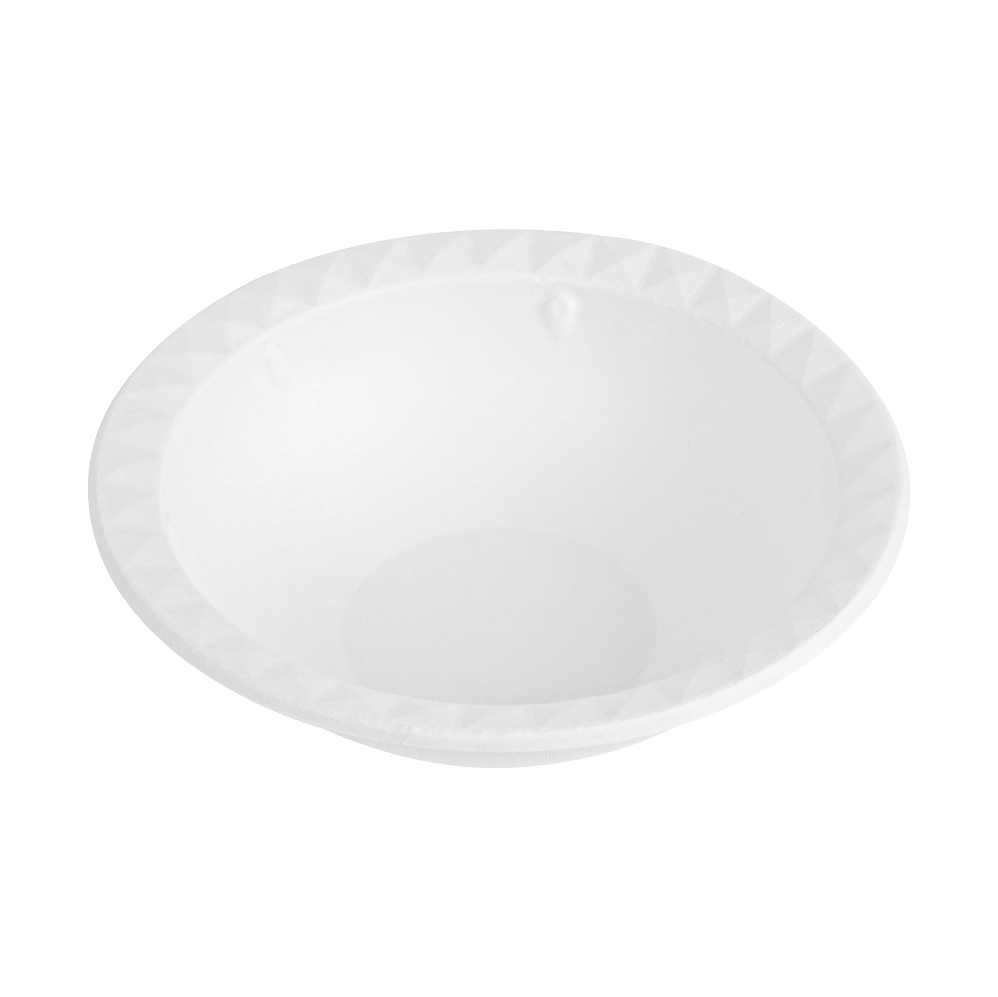Pulp Safe No PFAS Added 16 oz White Sugarcane / Bagasse Bowl - Home Compostable, with Diamond Rim - 6 3/4" x 6 3/4" x 2" - 100 count box