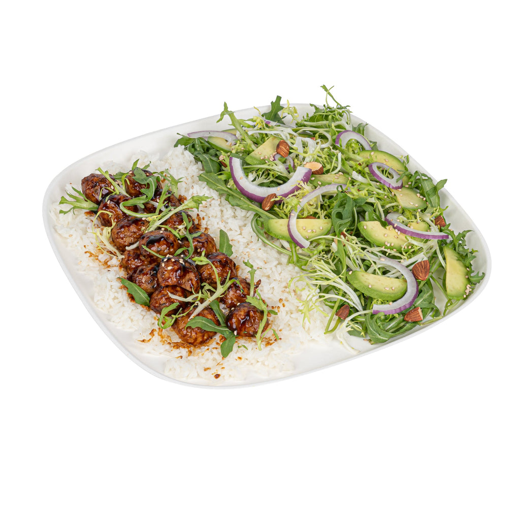 Pulp Safe Modular No PFAS Added White Sugarcane / Bagasse Plate - Home Compostable - 11 3/4" x 11 3/4" x 1/2" - 25 count box